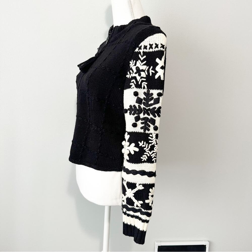 Michael Simon Cache Vintage Snowflake Sweater Siz… - image 4